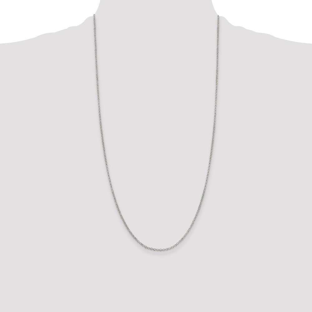 Sterling Silver 2mm Rolo Chain 28 Inches