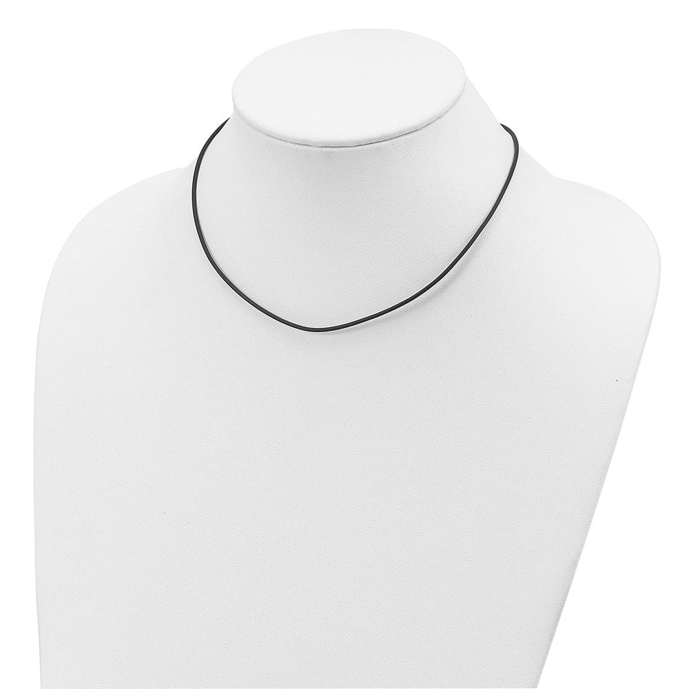 Sterling Silver 18inch 1.5mm Brown Leather Cord Necklace 18 Inches