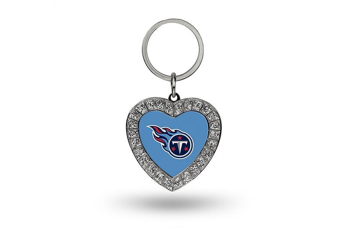 NFL Tennessee Titans Rhinestone Heart Key Ring QGC7960
