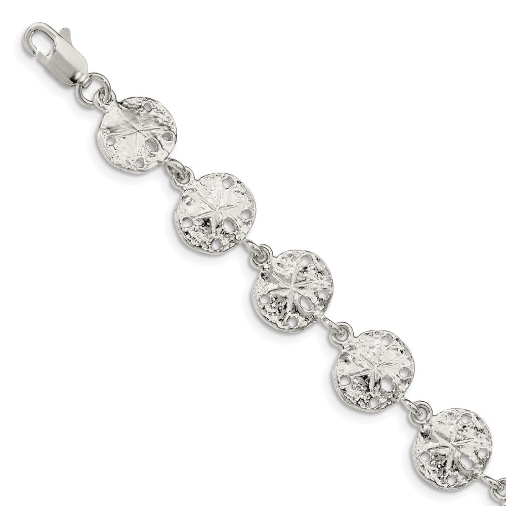 Sterling Silver Sand Dollars Bracelet 7 inches