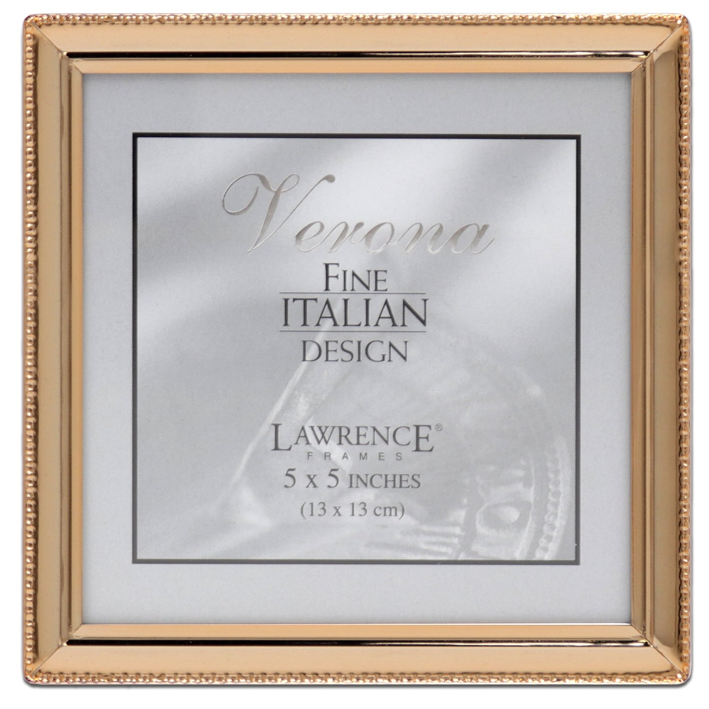 Lawrence Frames 5.16" x 5.16" Metal Picture Frame, Gold