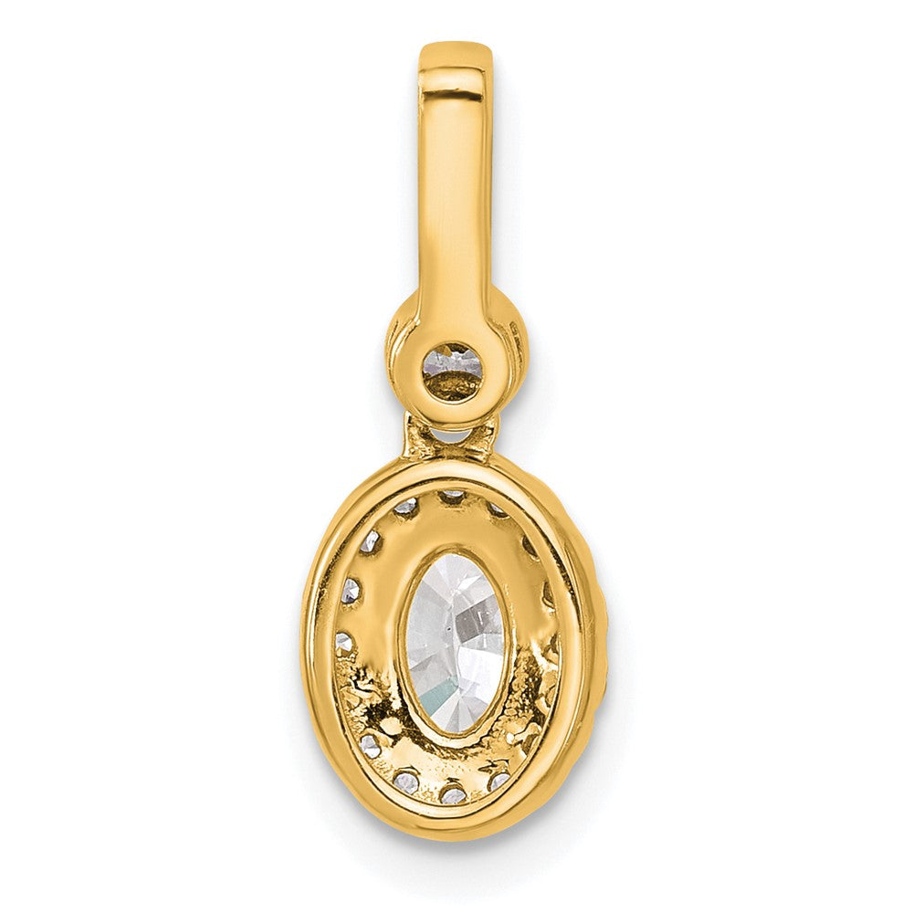 14ky Lab Grown Diamond 0.75ctw Oval VS/SI+ G+ Pendant