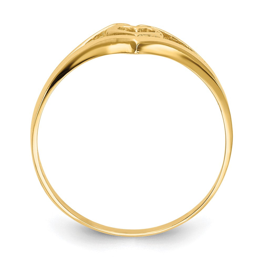 14k Polished Heart Ring Size 7.5