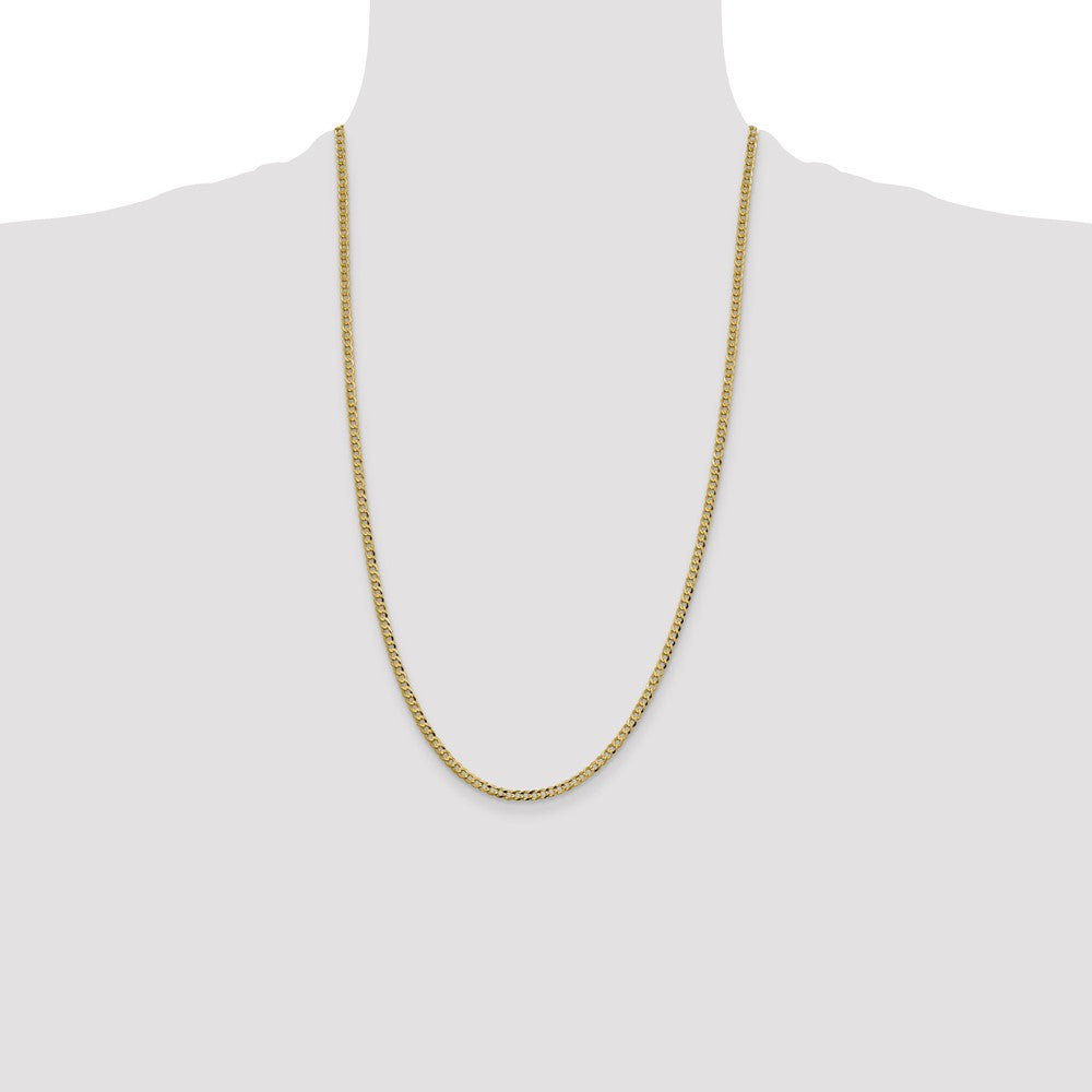 10K 3.1mm Lightweight Flat Cuban Chain
