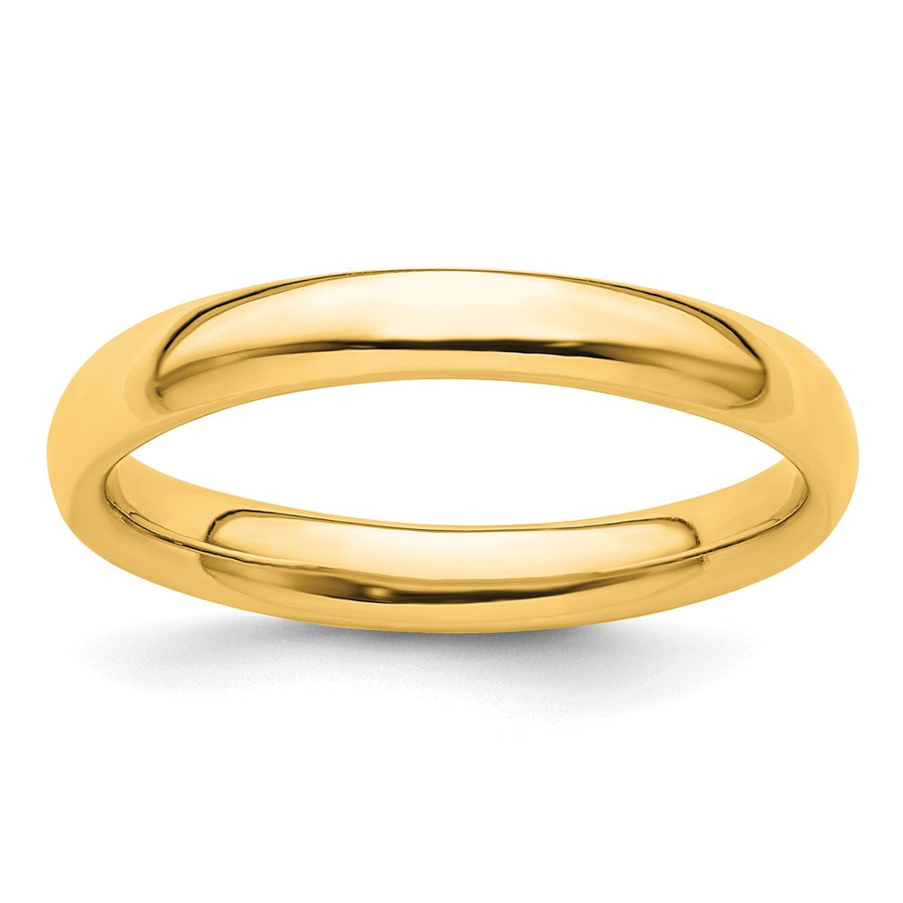 Sterling Silver Stackable Expressions Gold-plated Polished Ring Size -10