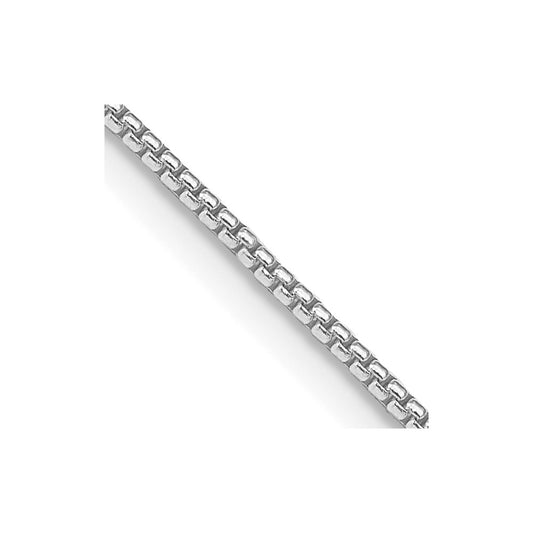 Sterling Silver Rhodium-plated 1.25mm Round Box Chain 16 Inches