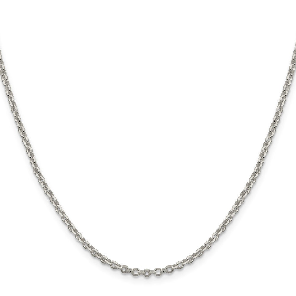 Sterling Silver 2.6mm Diamond-cut Cable Chain 26 Inches