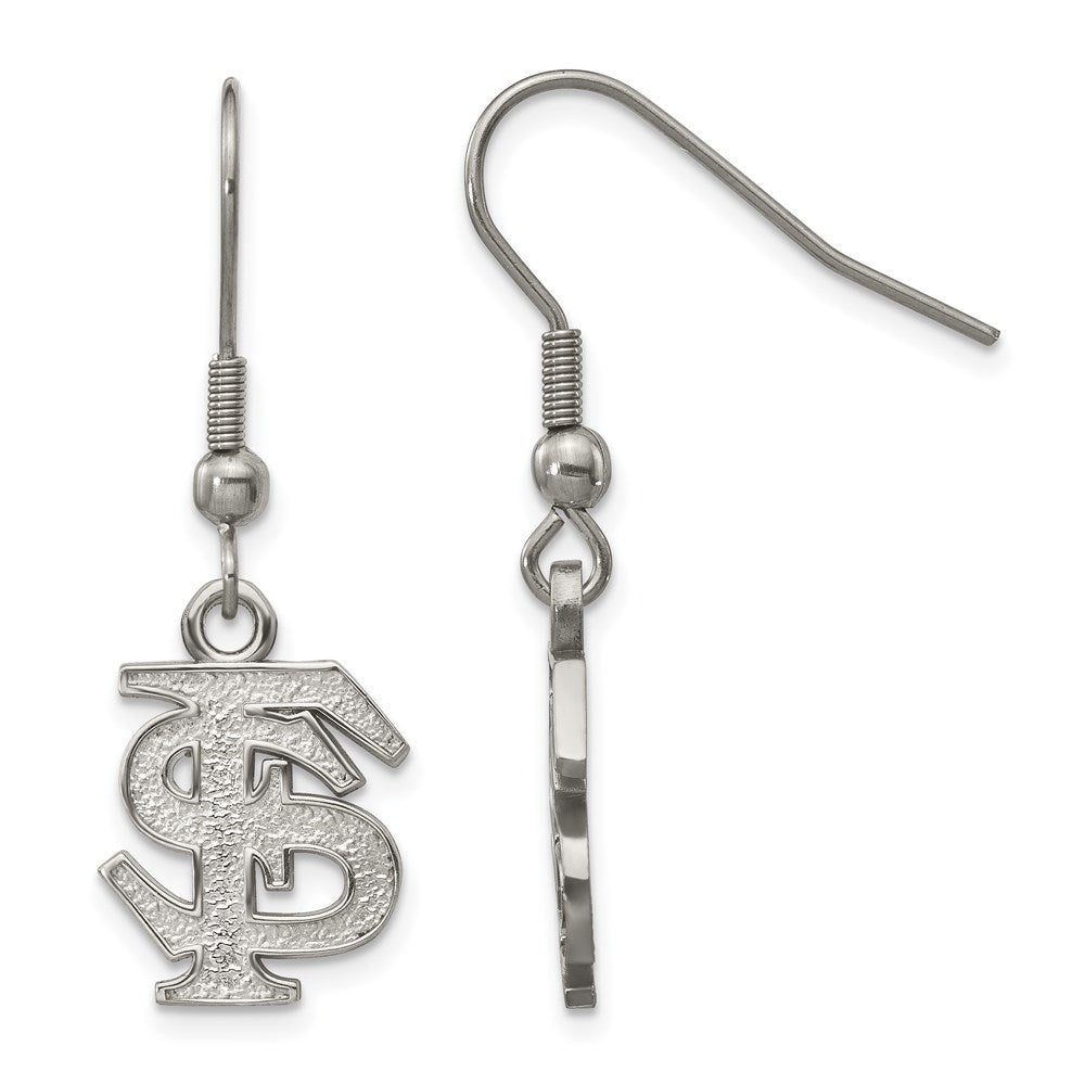 Stainless Steel LogoArt Florida State University F-S Dangle Wire Earrings QST517FSU