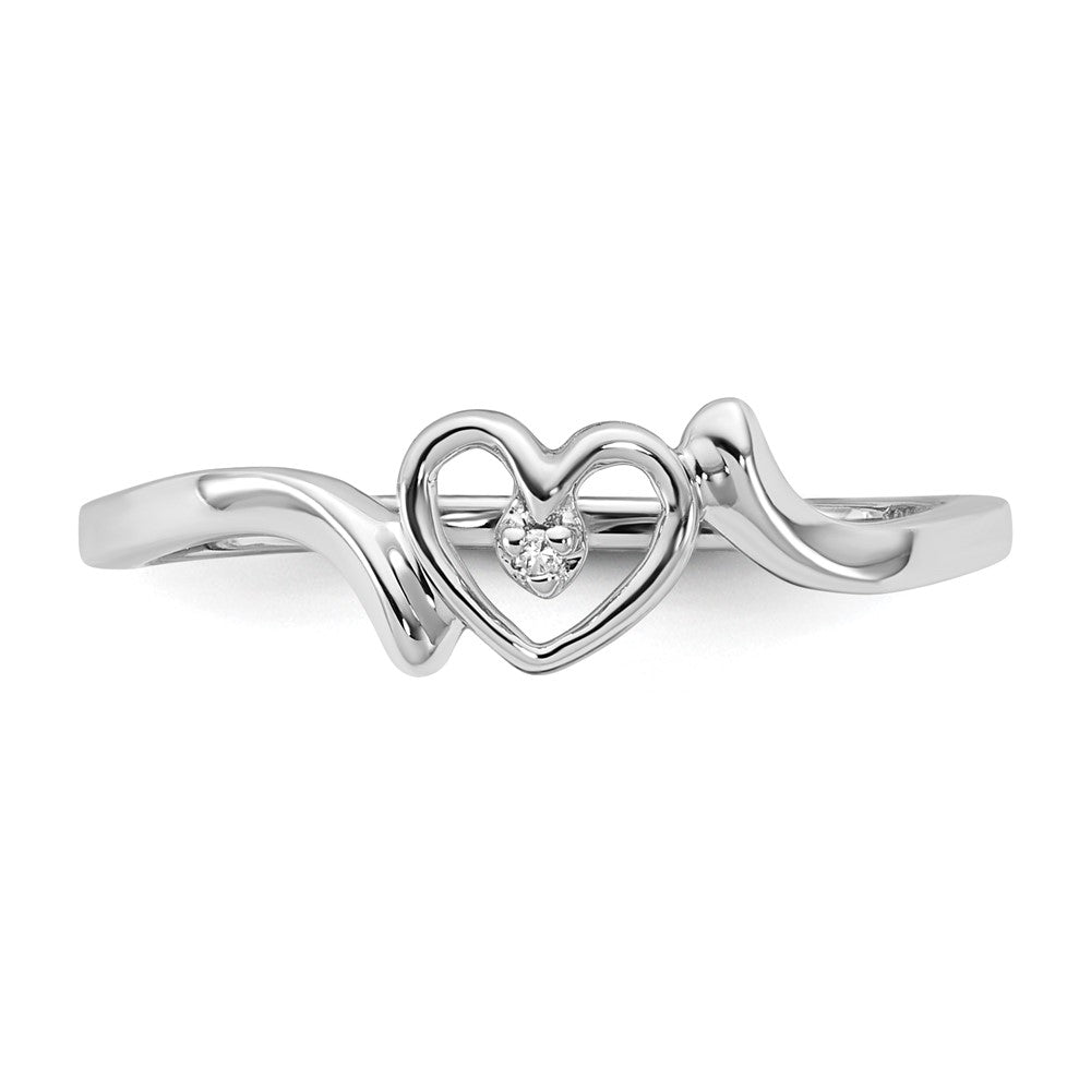 10k WG Diamond Heart Ring