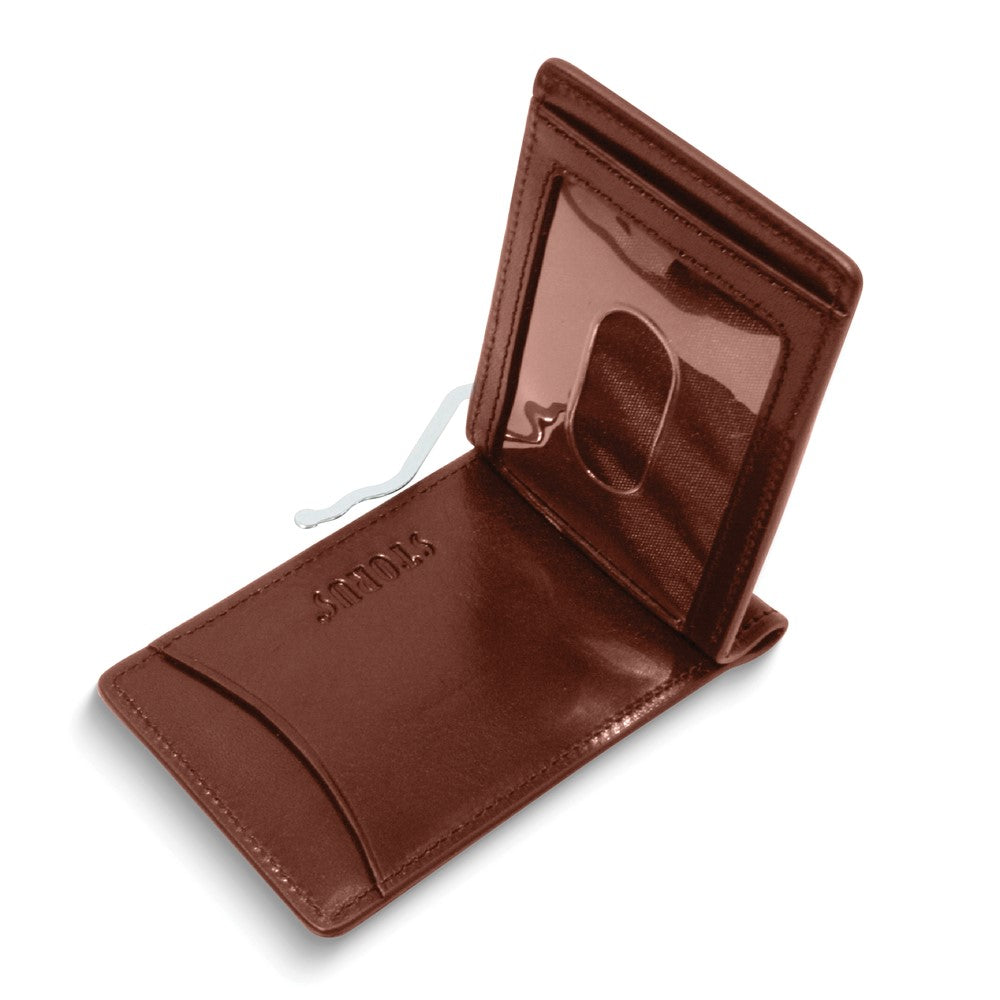 Storus Razor Tobacco Brown Italian Leather Wallet with ID Window