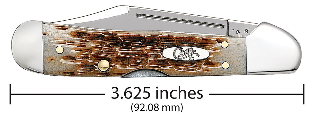 Case Folding Mini CopperLock Pocket Knife Amber Bone