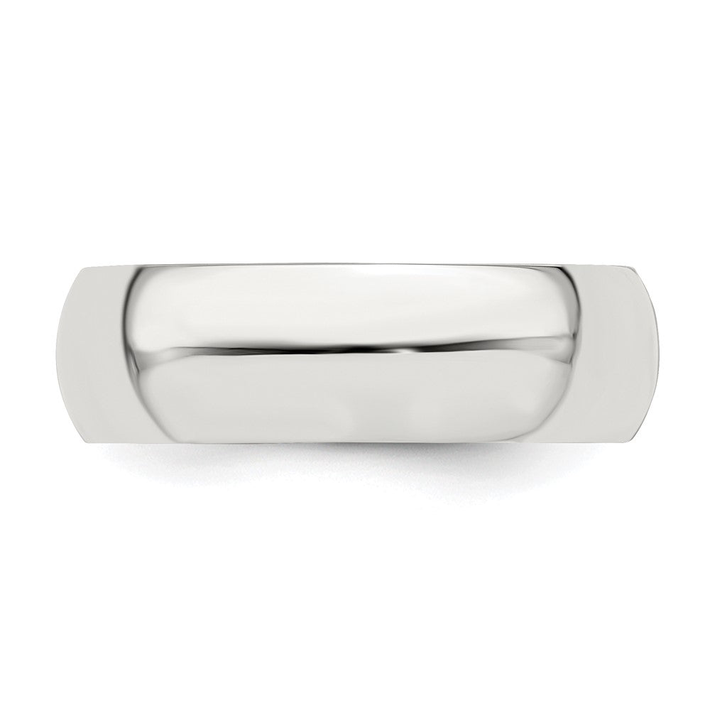 Sterling Silver 6mm Half Round Size 13.5 Band