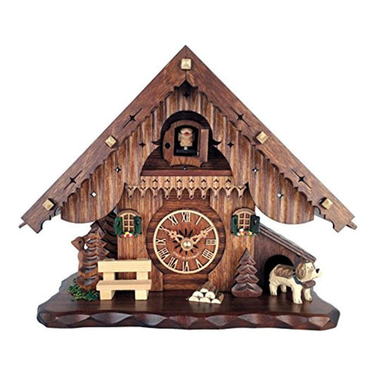 River City Clocks 9"  12 Melody Chalet Desktop Cuckoo