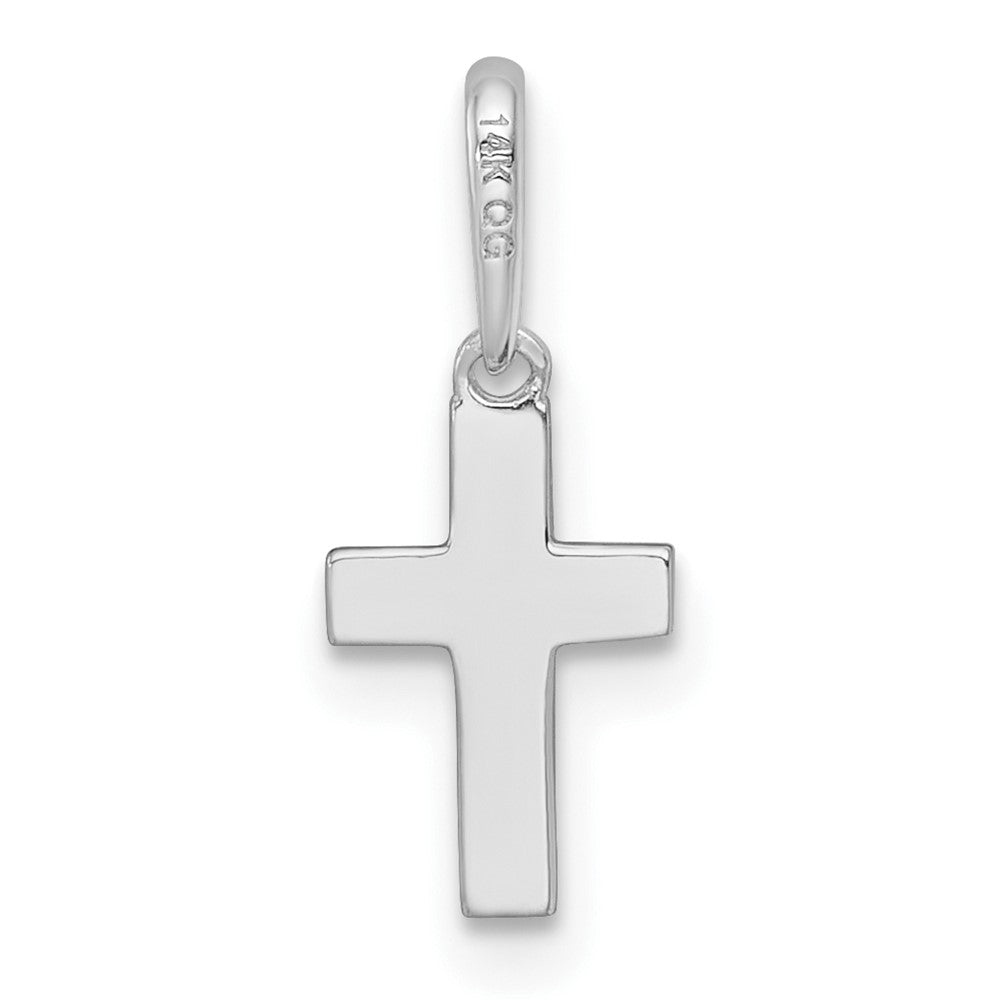 14K White Gold Madi K Polished Cross Childrens Charm / Pendant