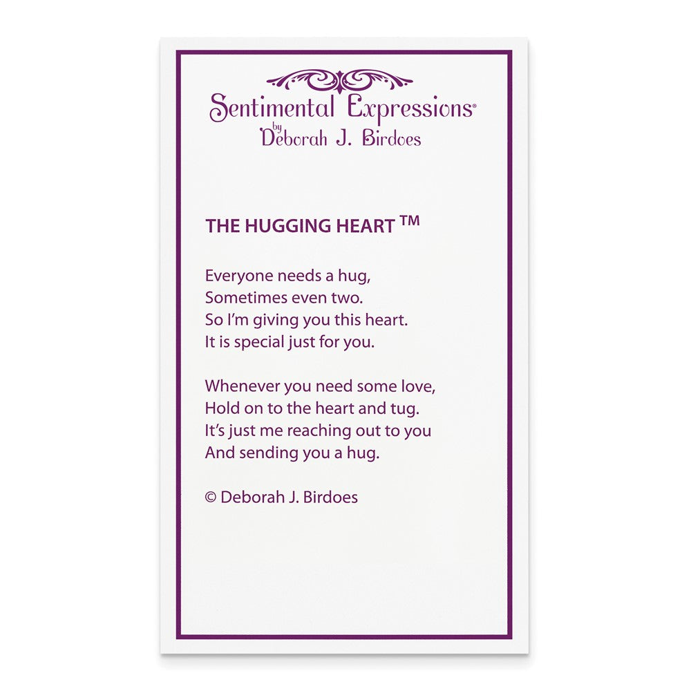 Sentimental Expressions Sterling Silver Rhodium-plated The Hugging Heart 18in Necklace 18 Inches