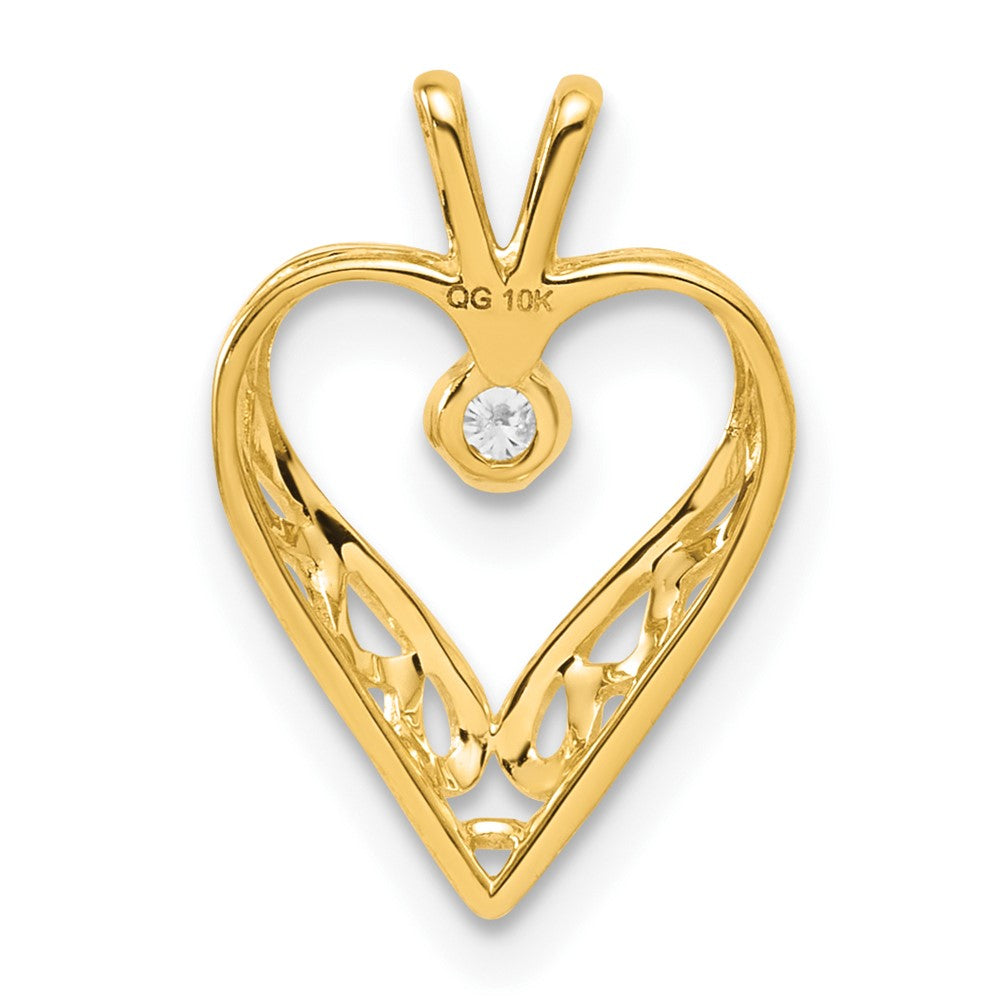 10ky Diamond Heart Pendant
