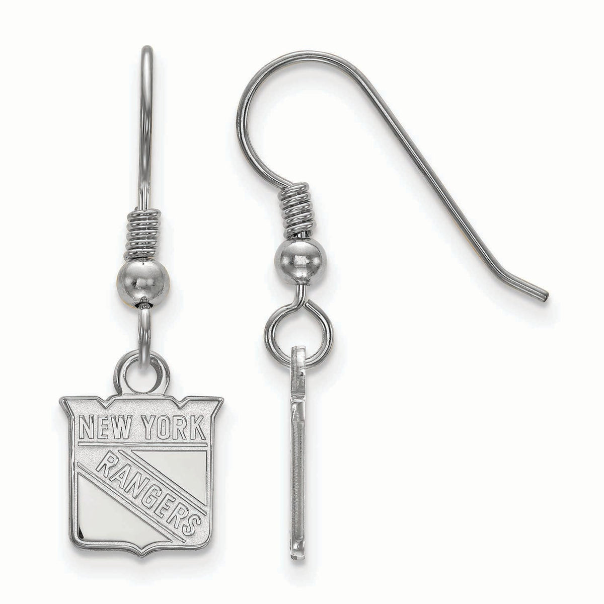 Sterling Silver NHL New York Rangers XS Dangle Earrings