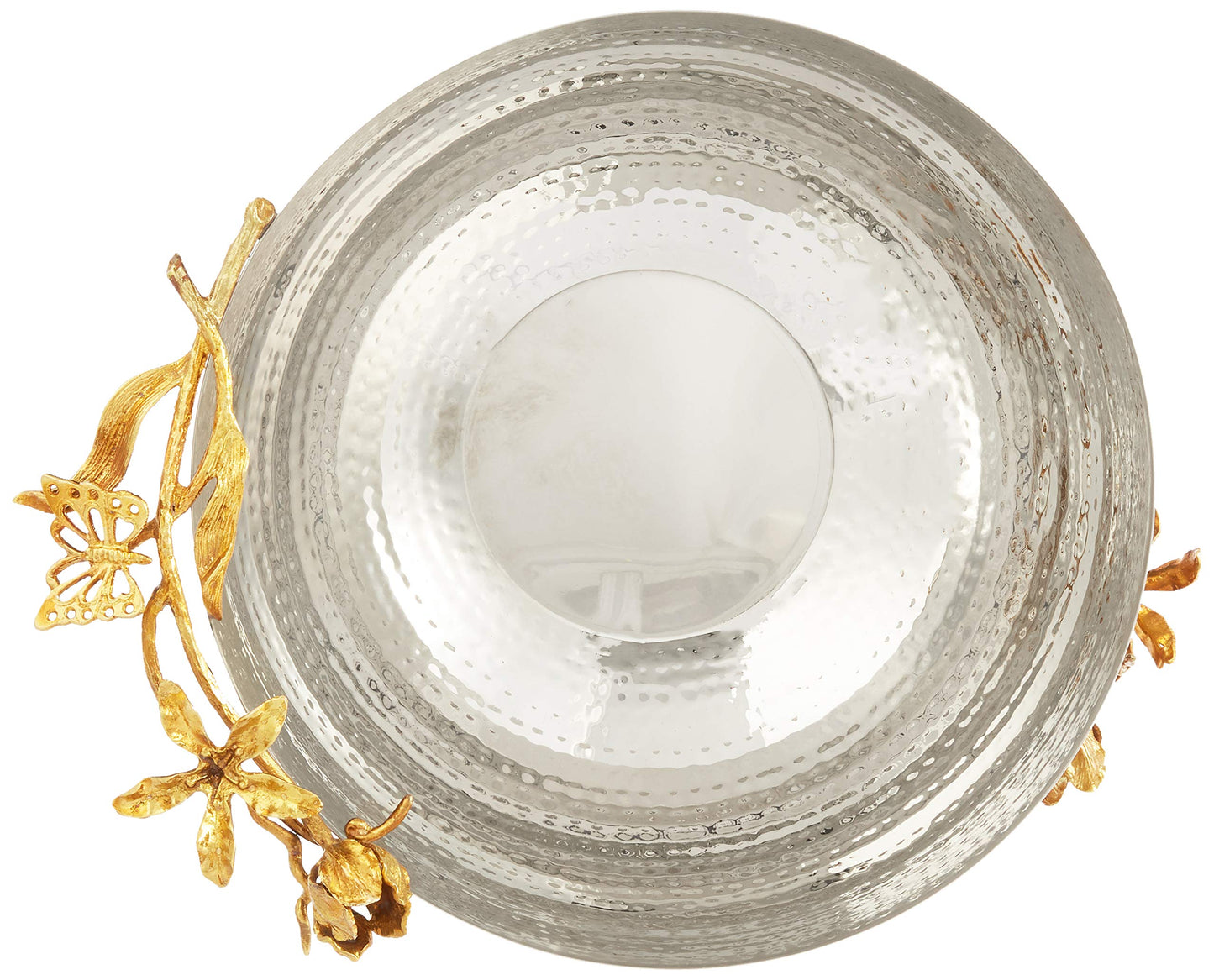 Leeber 70060 11.5 x 5.25 in. Butterfly Centerpiece Serving Bowl, Silver & Gold