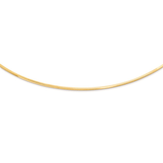 Sterling Silver square snake style omega neck-y