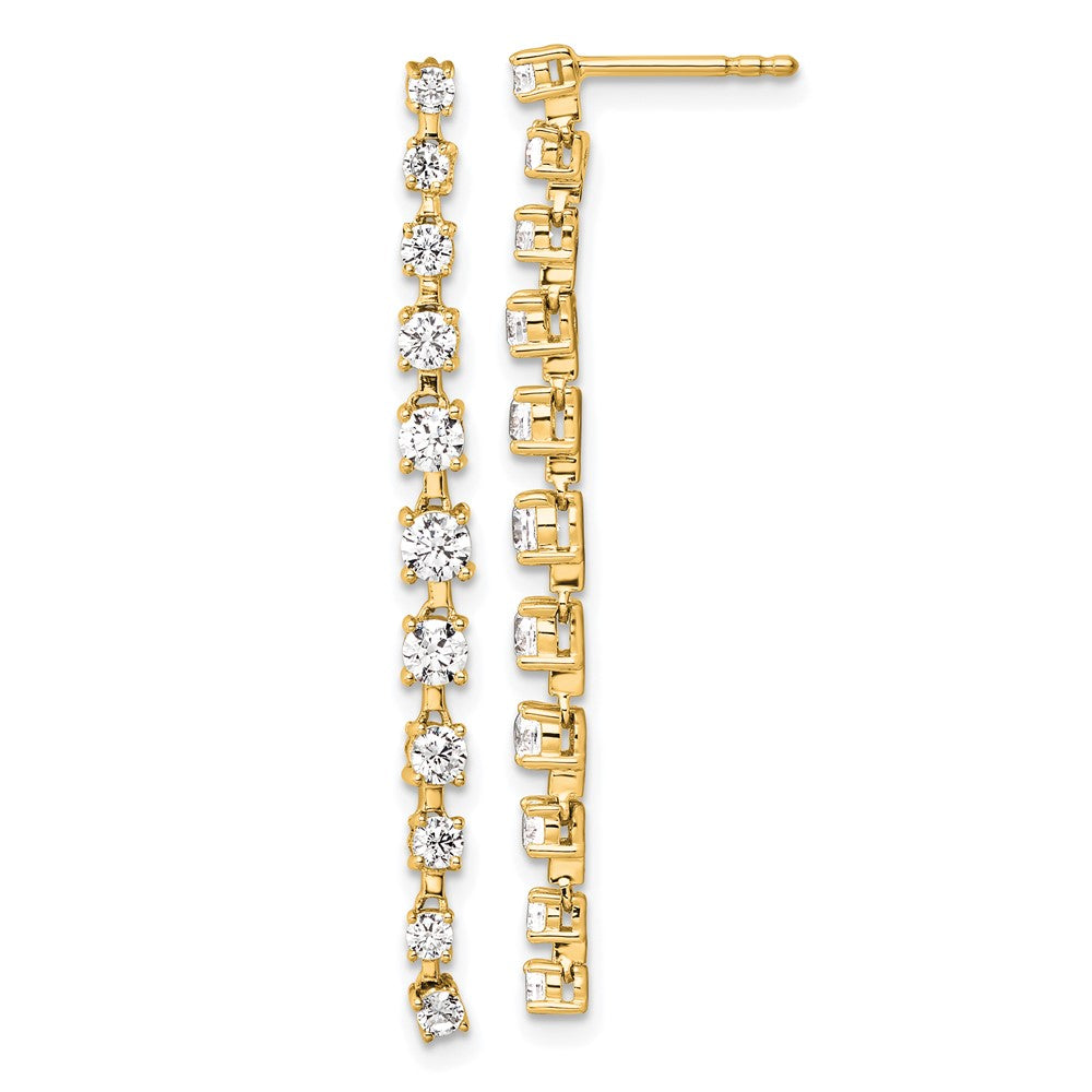True Origin 14K Gold 3/8 Carat Lab Grown Diamond VS DEF Post Dangle Earrings