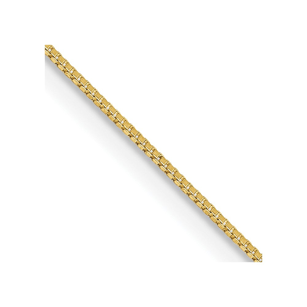 10k .5mm Box Chain Yellow Gold