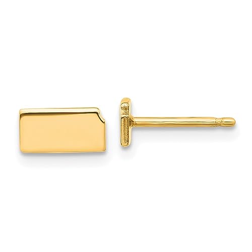 Sterling Silver/Gold-plated Kansas State Earrings