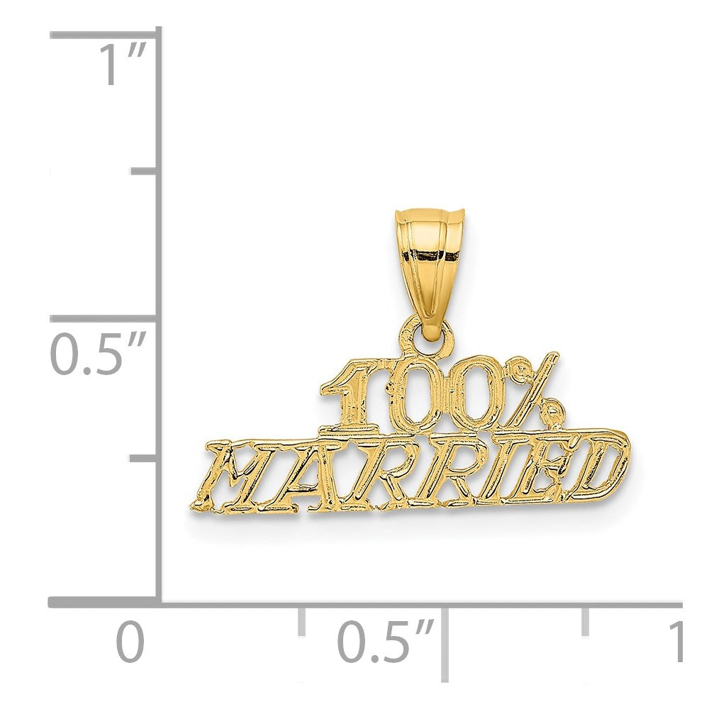 14k 100% MARRIED Charm