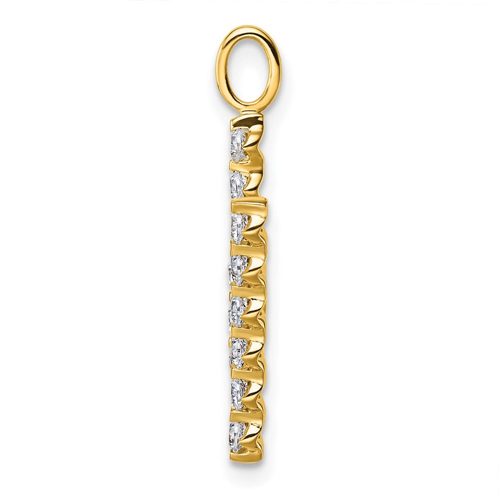 True Origin 14k 3/8 carat Lab Grown Diamond VS DEF Alphabet W Pendant