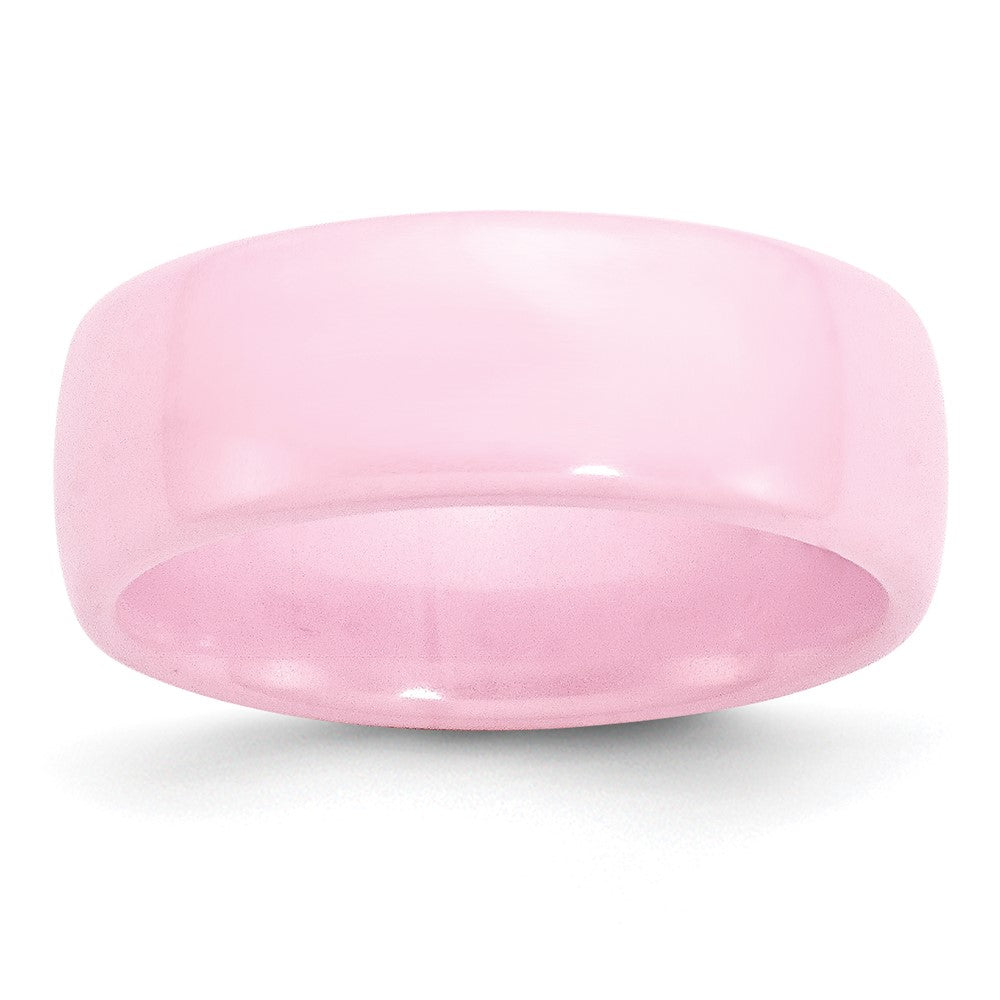 Ceramic Pink 8mm Polished Band Size - 8.5