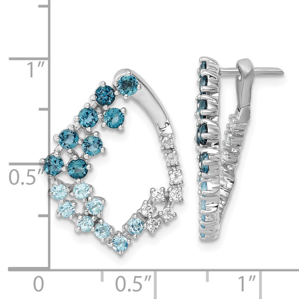 SS Blue Topaz Ombre Earrings