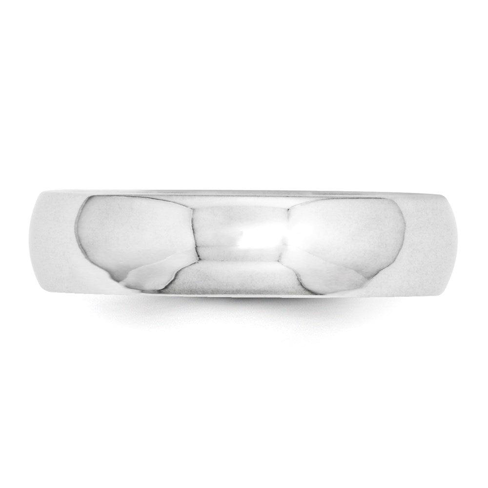 10k White Gold 5mm Standard Weight Comfort Fit Wedding Band Size 13.5