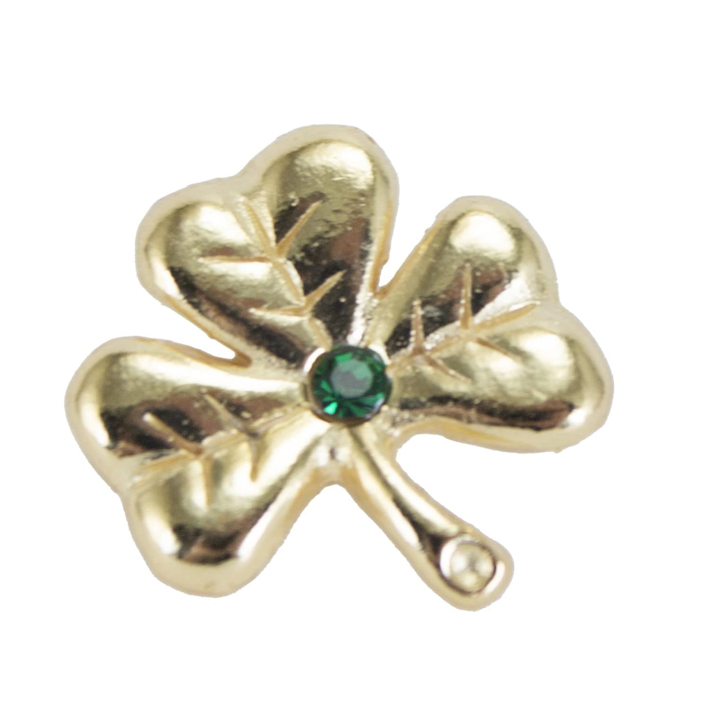 Cathedral Art T980 Shamrock Lapel Pin with Emerald Stone Carded