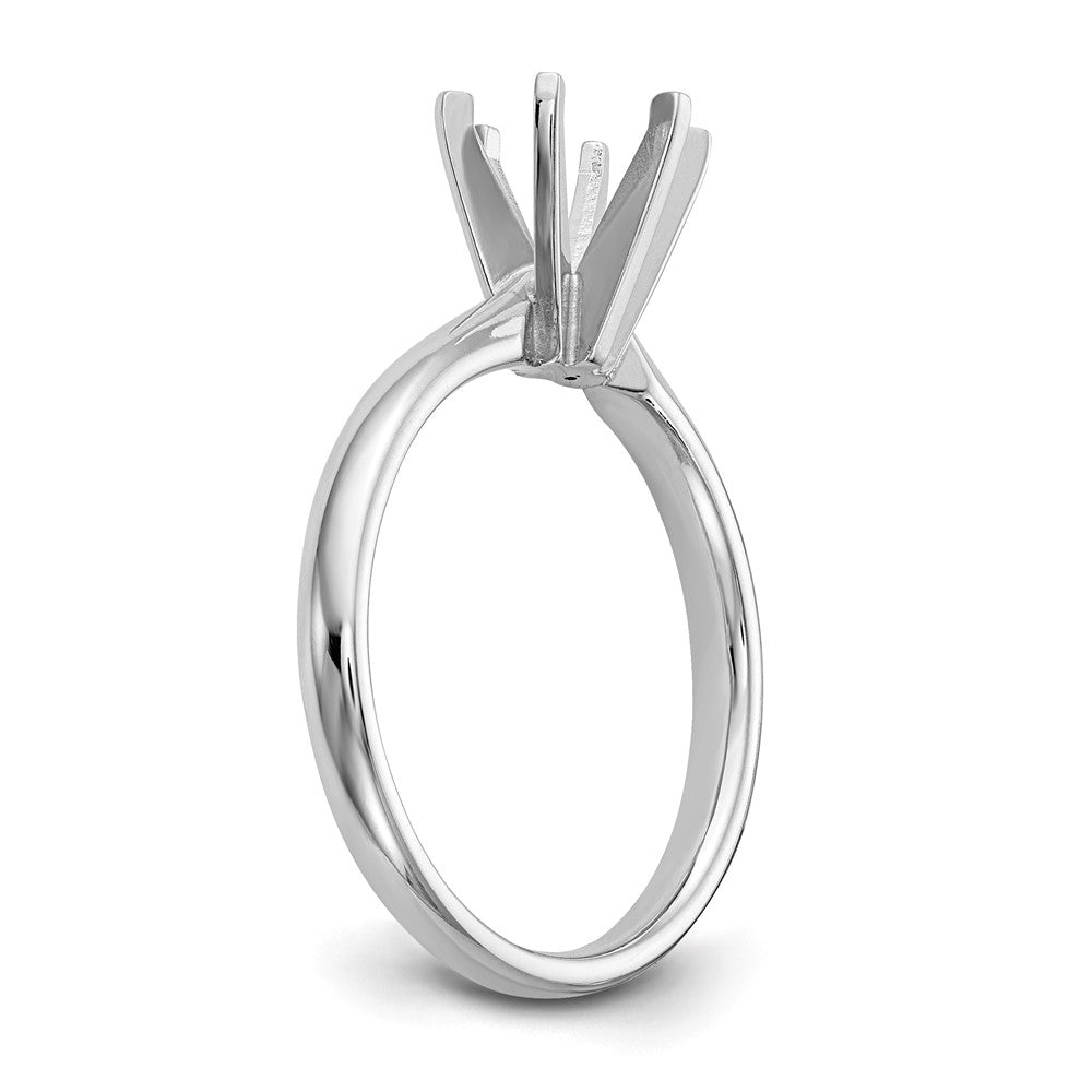 14k White Gold 1/3 carat Lightweight Comfort-Fit 6-Prong Round Solitaire Ring Mounting