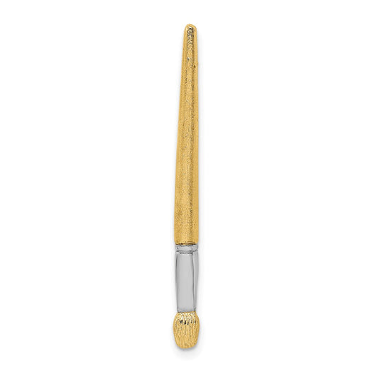 14K w/Rhodium  3-D Oil Paint Brush Charm