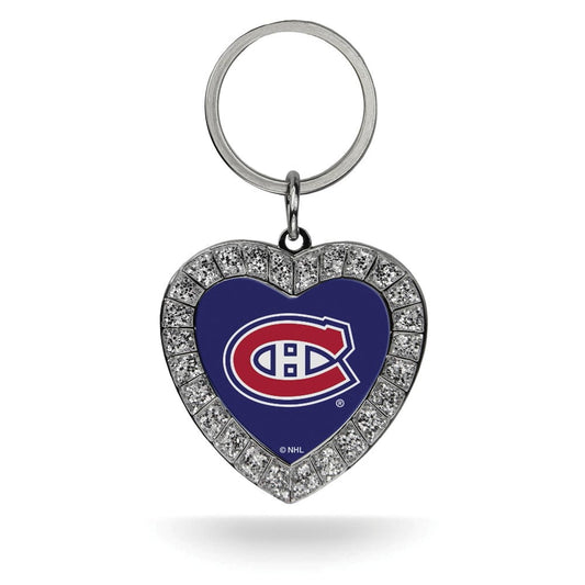NHL Montreal Canadiens Rhinestone Heart Key Ring QGC7975