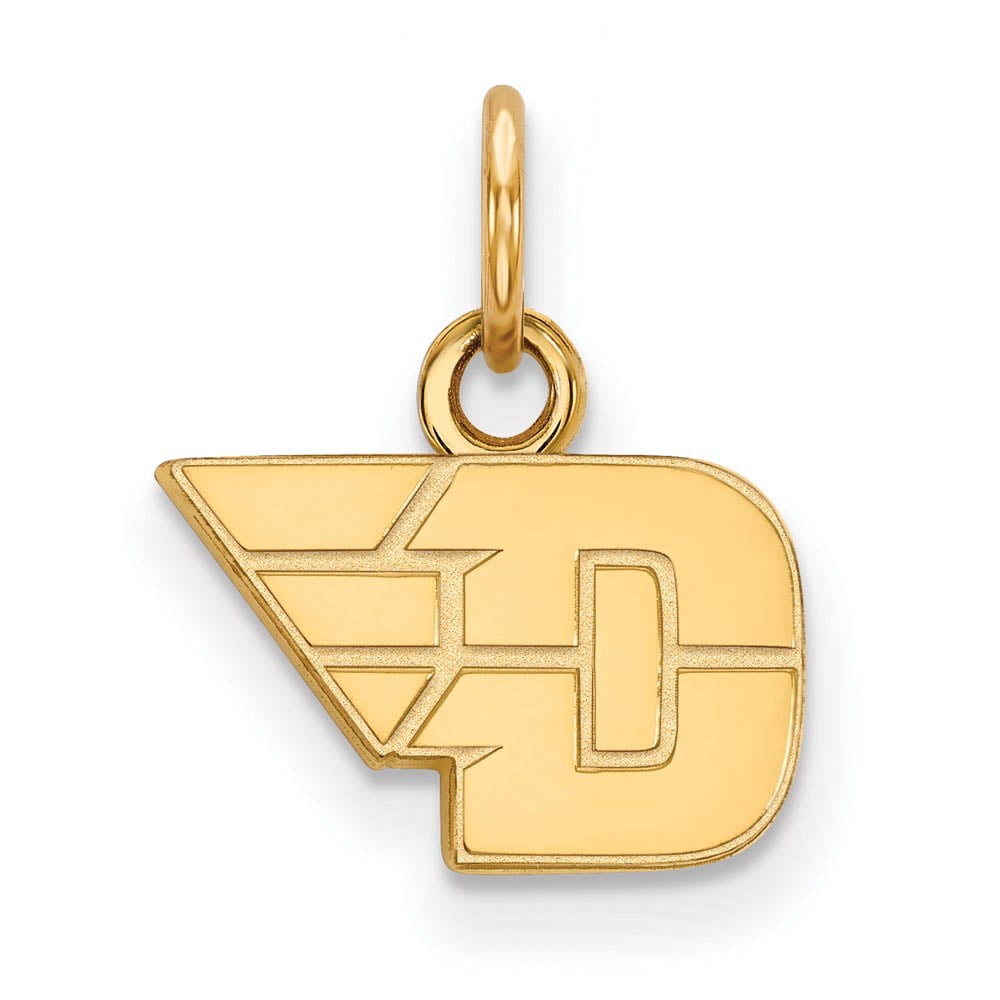14k Yellow Gold LogoArt Official Licensed Collegiate University of Dayton (UD) XS Pendant