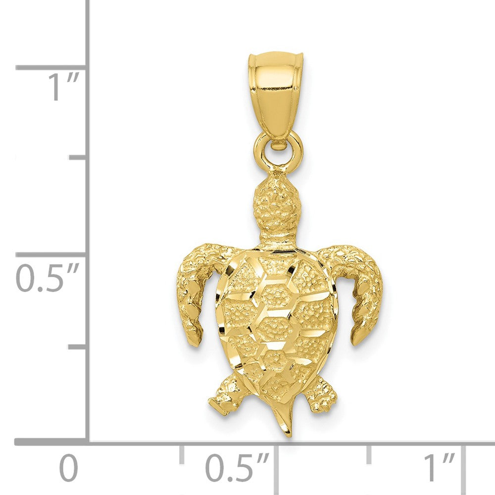 10K Turtle Pendant Yellow Gold