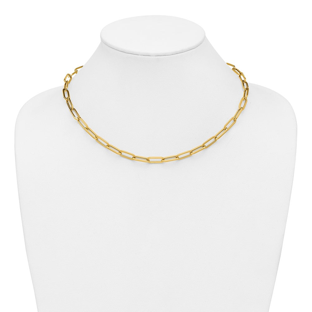 14K Polished Fancy Link Necklace