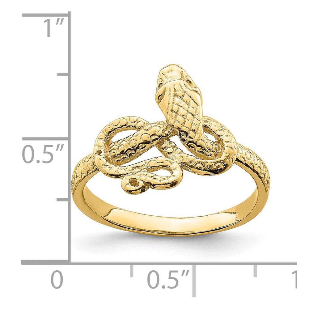 14K Gold Snake Ring Size 7