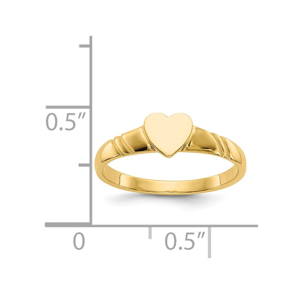 14k Children's Heart Ring Size 3