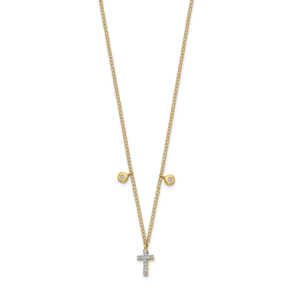 14k Diamond Cross 18 inch Necklace