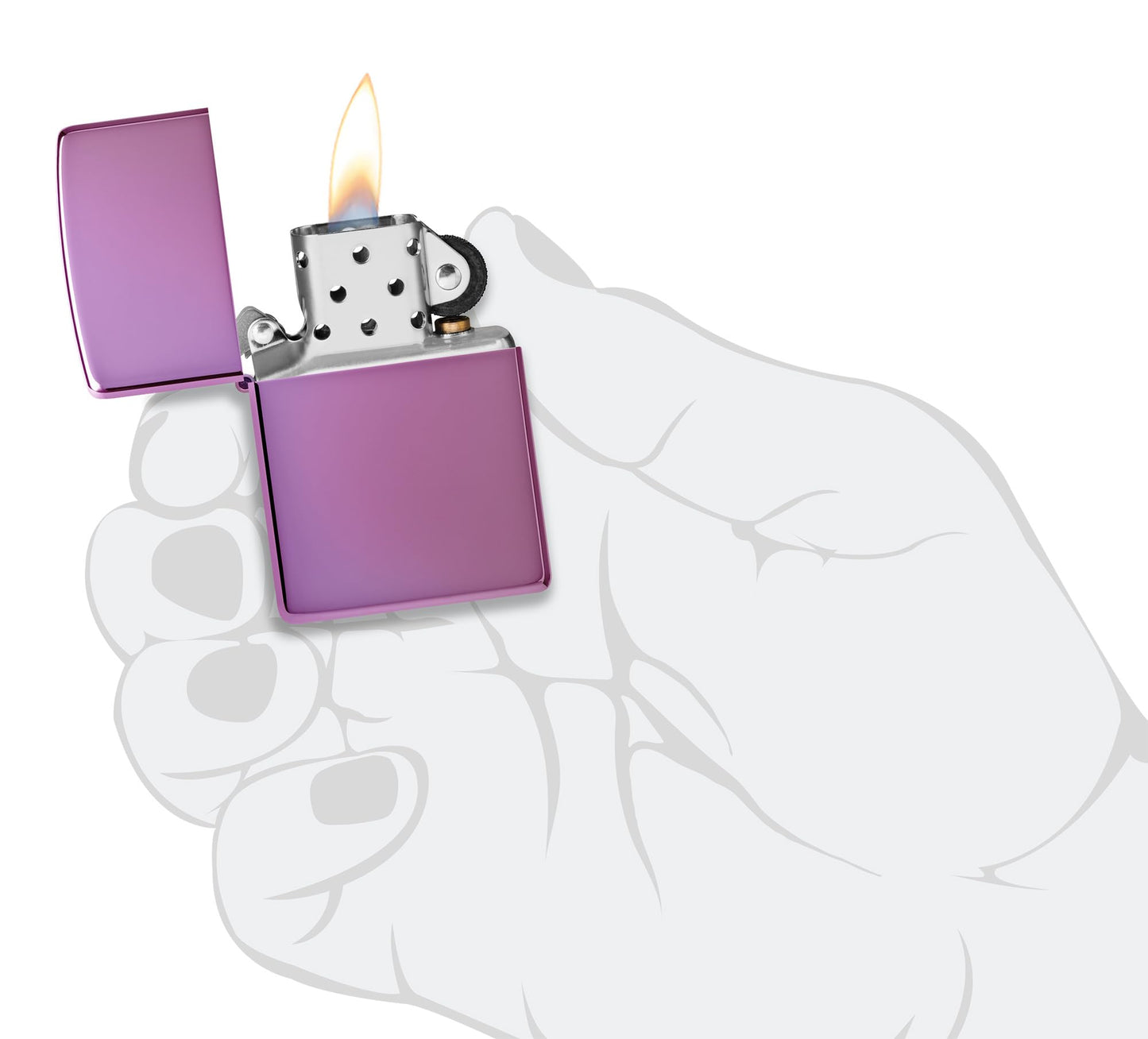 Zippo High Polish Purple Pocket Lighter