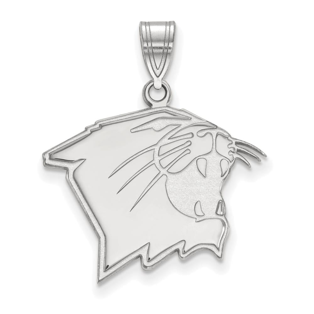 Sterling Silver LogoArt Official Licensed Collegiate Northwestern University (NU) Large Pendant