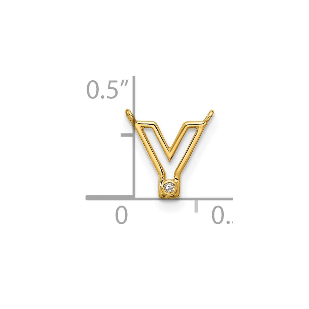 Stella & Dot 10ky Diamond Initial Y Charm Element