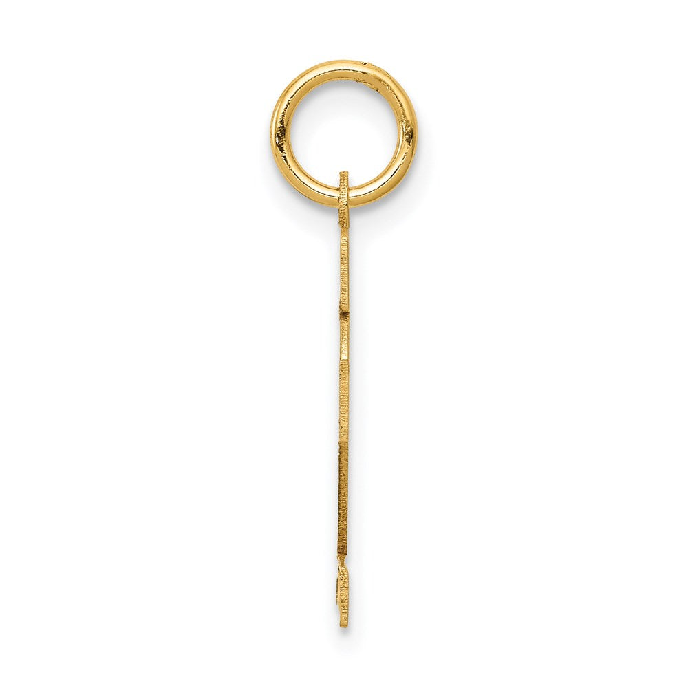 14k Small Satin Number 12 Charm
