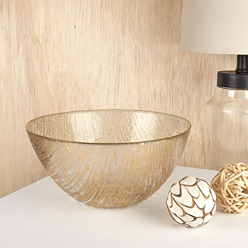 Badash Handcrafted Lead-free Crystal Secret Treasure Gold Line Bowl QGM23778