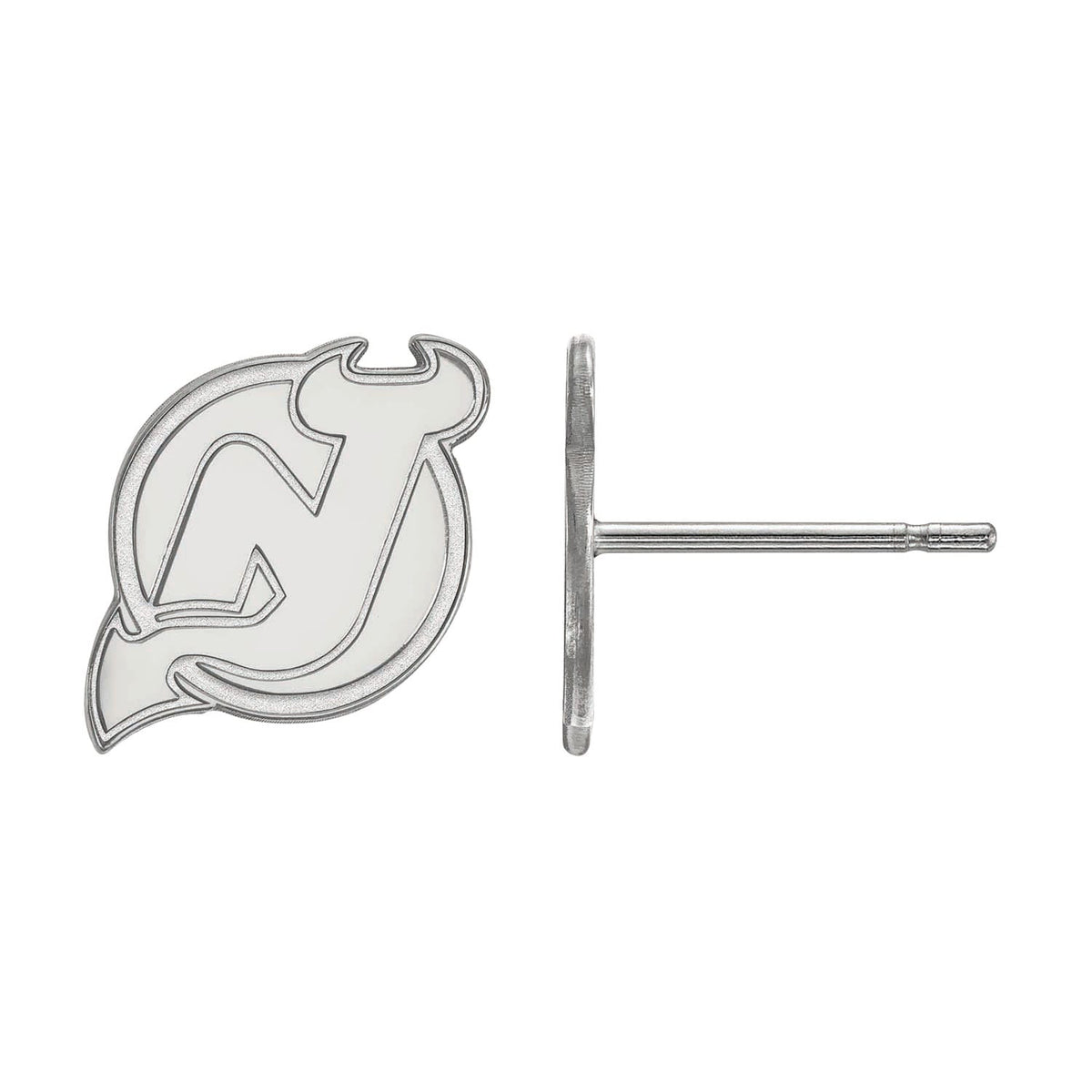 Women's New Jersey Devils Sterling Silver XS Post Earrings