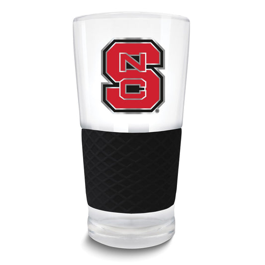 Collegiate North Carolina State University Score 22 oz. Pint Glass with Silicone Grip