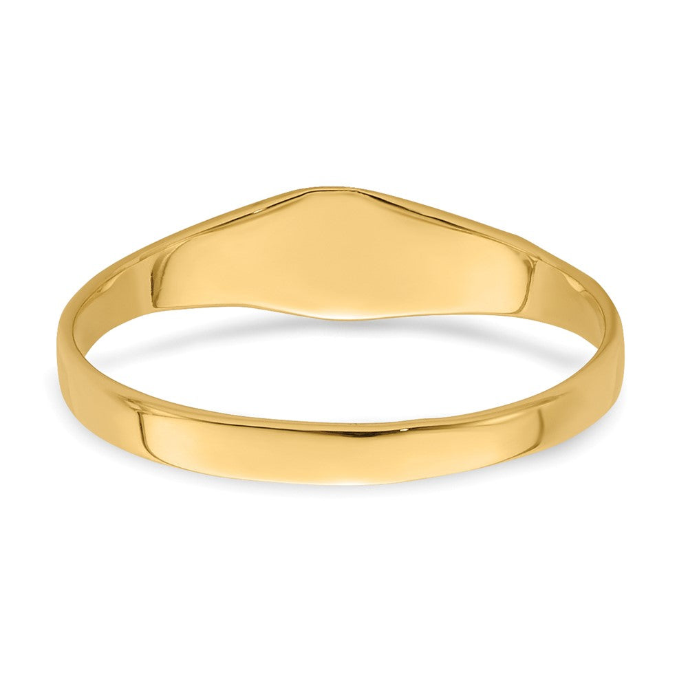 10K Polished Square Baby Signet Ring Size 1.75