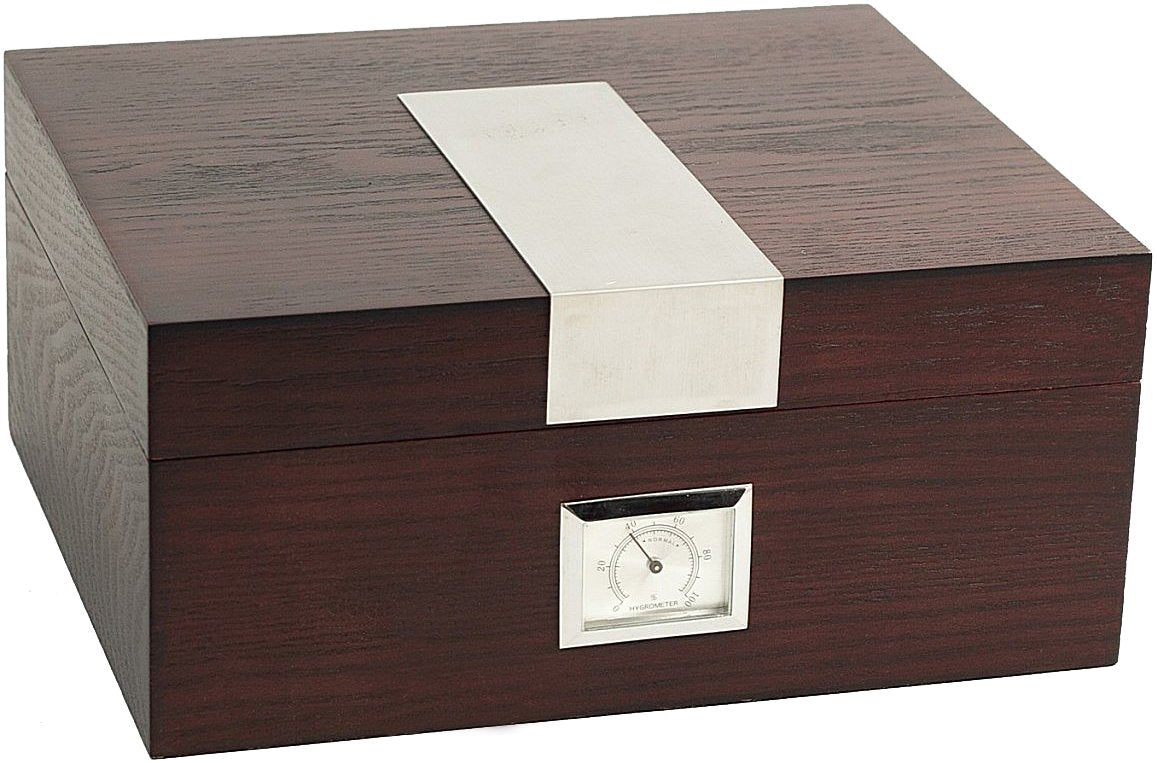 Espresso Wood (Holds 50) Cedar Lined Cigar Humidor GM114
